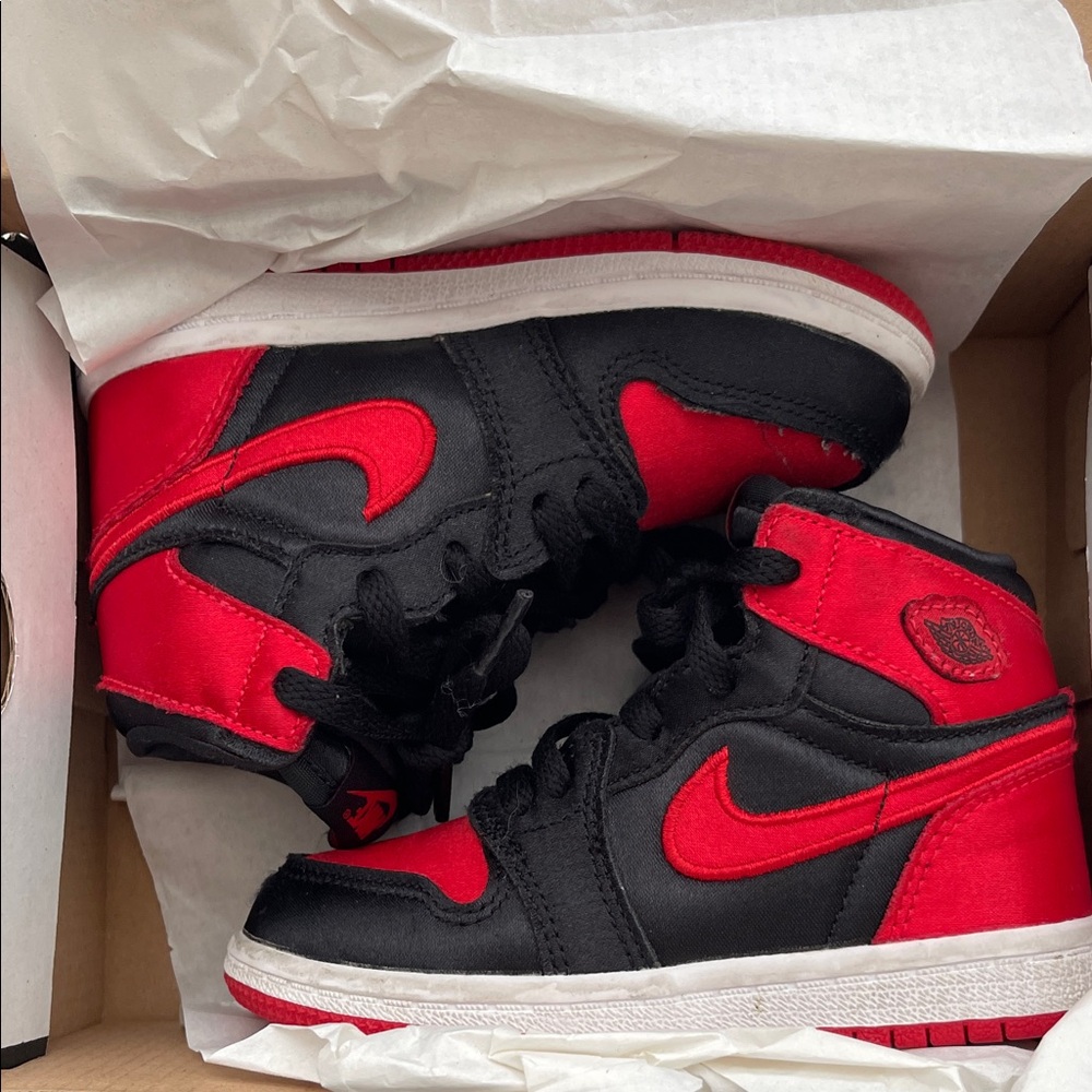 Jordan Red and Black High-Top Sneakers